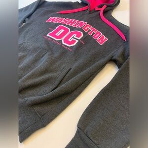 Washington DC gray and pink hoodie women’s size medium, tag removed (bin R)